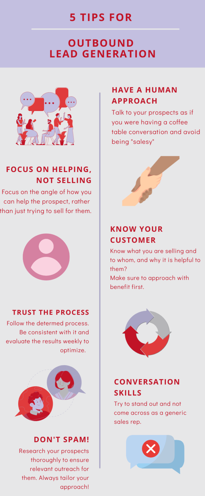 Lead generation for SaaS tips infographic 